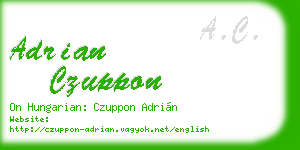 adrian czuppon business card