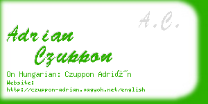 adrian czuppon business card